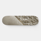 CUSTOM BRONZE METALLIC FOIL GLITZER SKATEBOARD (Horizontal)