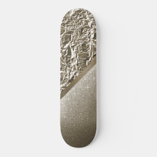 CUSTOM BRONZE METALLIC FOIL GLITZER SKATEBOARD (Vorderseite)