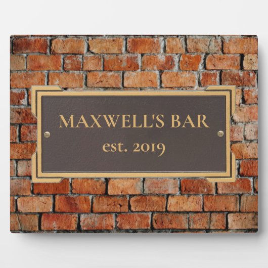 Custom Bronze on Brick Memorial Plaque Fotoplatte (Vorderseite)