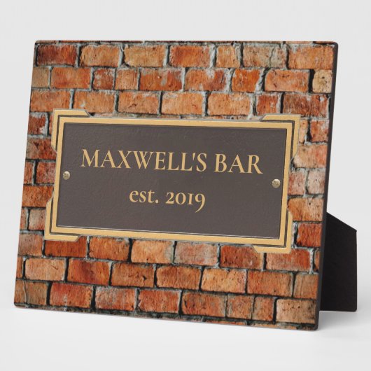 Custom Bronze on Brick Memorial Plaque Fotoplatte (Seite)