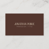 Custom Brown & Beige Template Luxe Premium Thick Visitenkarte (Vorderseite)