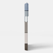 Custom Brown Blue Taupe Grau Schwarzer Streifen Ku iPhone Hülle (Rechte Seite)