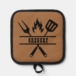 Custom Brown Grilling Apron Topflappen