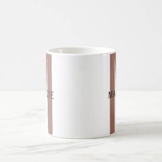 Custom Brown Monogram Mug Gift for Aunts & Women Kaffeetasse (Mittel)