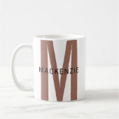 Custom Brown Monogram Mug Gift for Aunts & Women Kaffeetasse (Links)