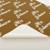Custom Brown Mr & Mrs Blanket for Newlyweds Gift Sherpadecke (3/4)