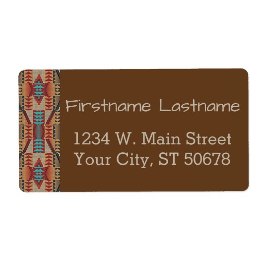 Custom Brown Red Terracotta Türkis Blue Mosaik (Vorne)