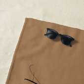 Custom Brown Retro Sonnenbrille Bachelorette Strandtuch (Beispiel)