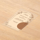 Custom Brown Rustic Acrylic Wedding Einladungen (Ablage )
