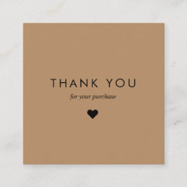 Custom Brown Typografy Business QR Code Vielen Dan Rabattkarte