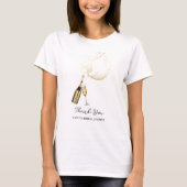Custom Brunch & Bubbly Gold Brautparty T - Shirt (Vorderseite)