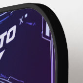 Custom Brushed Steel Precision Tech Pickleball Pad Schläger (Linke Seite)