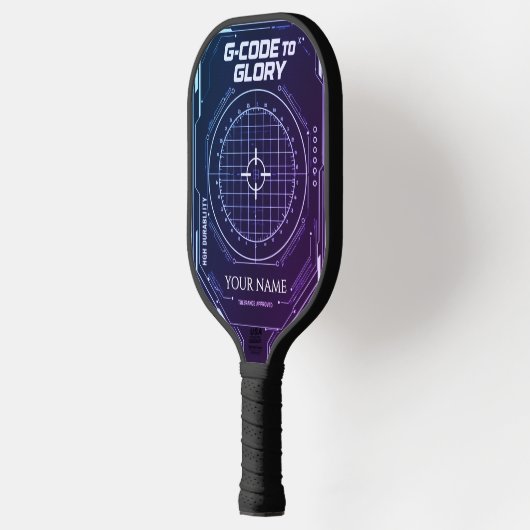 Custom Brushed Steel Precision Tech Pickleball Pad Schläger (Links)