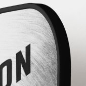 Custom Brushed Steel Precision Tech Pickleball Pad Schläger (Linke Seite)