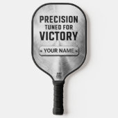 Custom Brushed Steel Precision Tech Pickleball Pad Schläger (Rückseite)