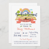 CUSTOM Bücher und Brunch Baby Dusche Einladung (Vorne/Hinten)