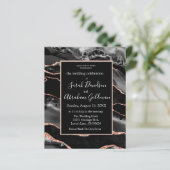 Custom Budget Black Agate Hochzeitseinladungen (Stehend Vorderseite)