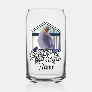 Custom Budgie Personalisiert Pet Foto & Name Dosenglas