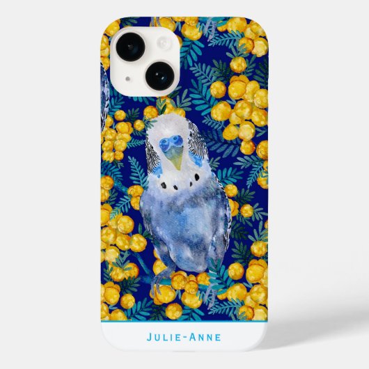 Custom Budgie und Wattle Case-Mate iPhone Hülle (Rückseite)