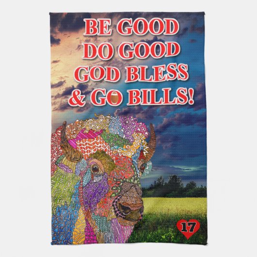 Custom Buffalo American Bison Kitchtuch Geschirrtuch (Vertikal)