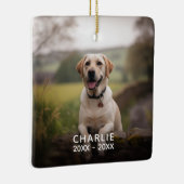 Custom Buffalo Kariert Foto Pet Memorial Keramikornament (Rechts)