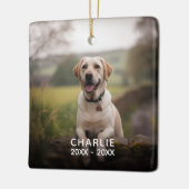 Custom Buffalo Kariert Foto Pet Memorial Keramikornament (Links)
