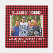 Custom Buffalo Karierte Familie Christlich Weihnac Magnet (Vorne)