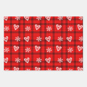 Custom Buffalo Liebe Hört Schneeflocken Festlich Geschenkpapier Set (Vorderseite 2)