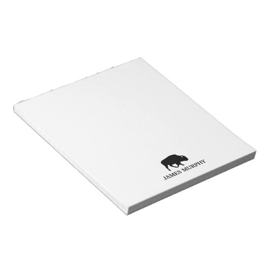 Custom Buffalo-Silhouette Notizblock (angewinkelt)