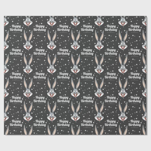 Custom BUGS BUNNY™ Happy Birthday Geschenkpapier (Flach)