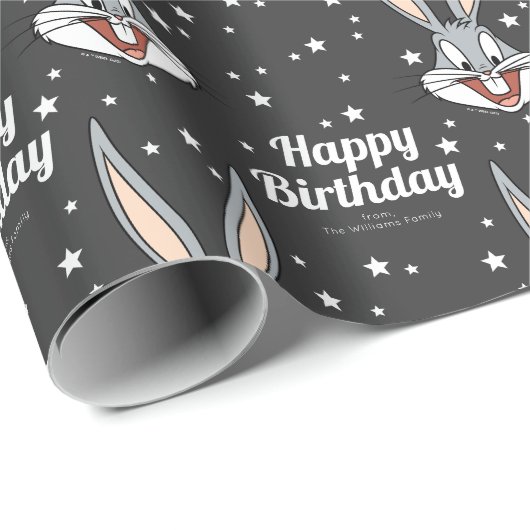 Custom BUGS BUNNY™ Happy Birthday Geschenkpapier (Rolleneckpunkt)