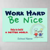 Custom "Build a Better World" School Poster (Vorne)