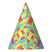 Custom Building Block Birthday Party Hat Partyhütchen (Rückseite)