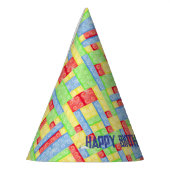 Custom Building Block Birthday Party Hat Partyhütchen (Links)