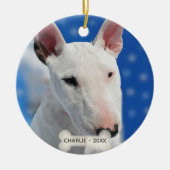 Custom Bull Terrier Dog Foto Keramik Ornament (Vorne)