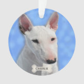 Custom Bull Terrier Dog Foto Ornament (Vorderseite)