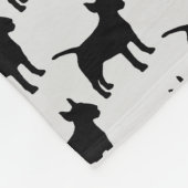 Custom Bull Terrier Dog Silhouette Fleecedecke (Ecke)