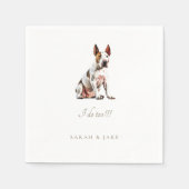 Custom Bull Terrier Pet Wedding Napkins Serviette (Vorderseite)