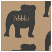 Custom Bulldog Dog Fabric Stoff (Nahaufnahme)