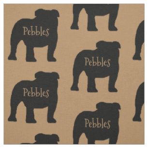 Custom Bulldog Dog Fabric Stoff