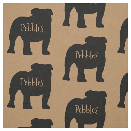 Custom Bulldog Dog Fabric Stoff (Muster)