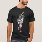 Custom bulldog mascot baseball worrt T-Shirt (Vorderseite)
