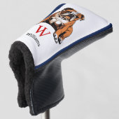 Custom Bulldog Putter Golf Headcover (3/4 Vorderseite)
