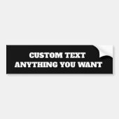 Custom Bumper Stickers, Water Resistant Vinyl Autoaufkleber (Vorne)