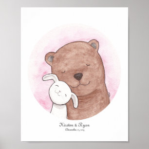 Custom Bunny & Bären Poster Personalisierte Art