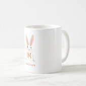 Custom Bunny Monogram Name Gift Kaffeetasse (VorderseiteRechts)