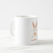Custom Bunny Monogram Name Gift Kaffeetasse (Vorderseite Links)