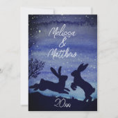 Custom Bunny Rabbit Blue Night Anniversary wünscht (Vorderseite)