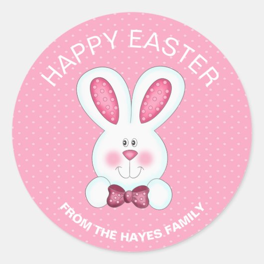Custom Bunny Rabbit Sticker (Vorderseite)