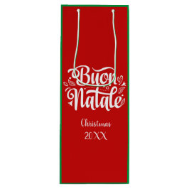 Custom Buon Natale Italienisch Frohe Weihnachten Geschenktüte Für Weinflaschen